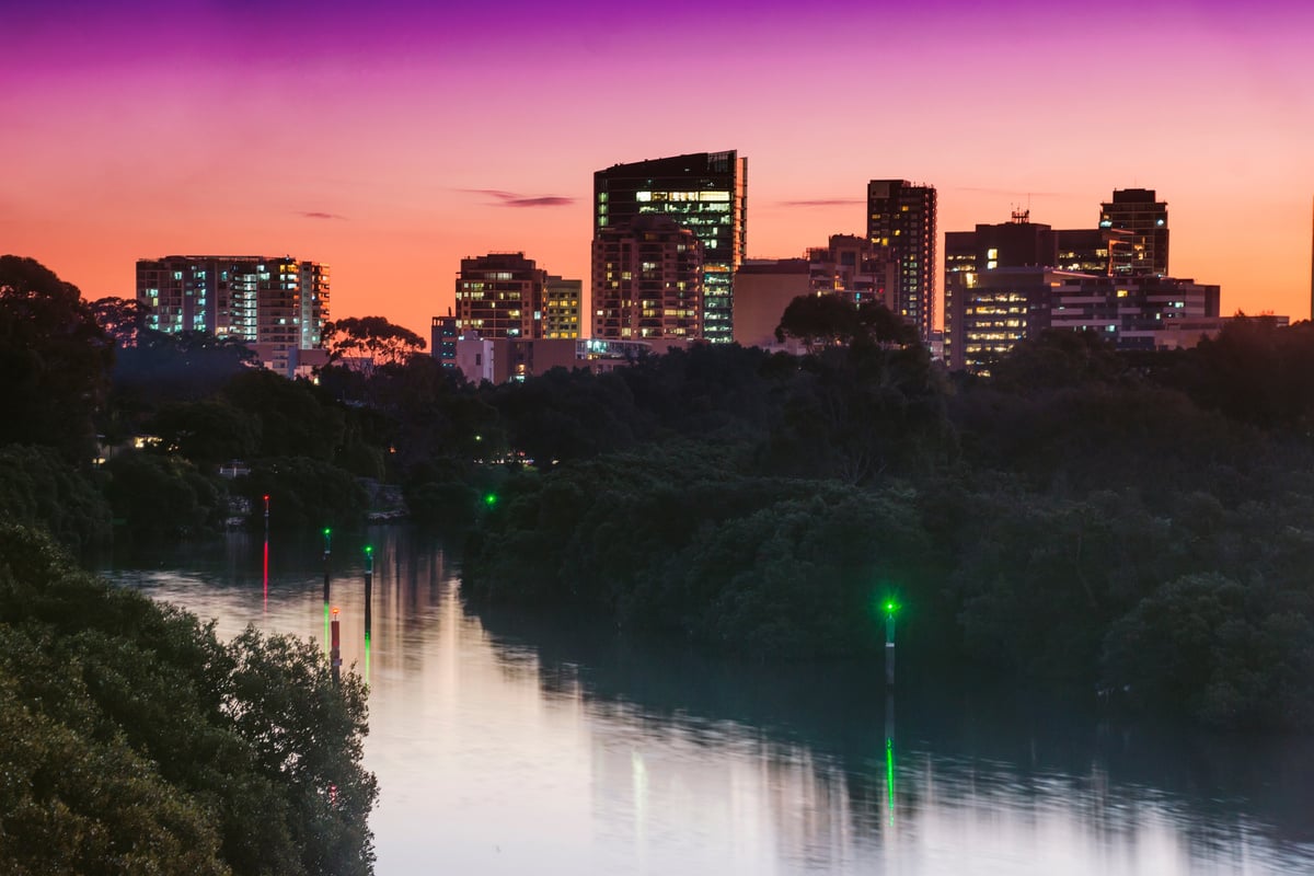 Parramatta at dusk